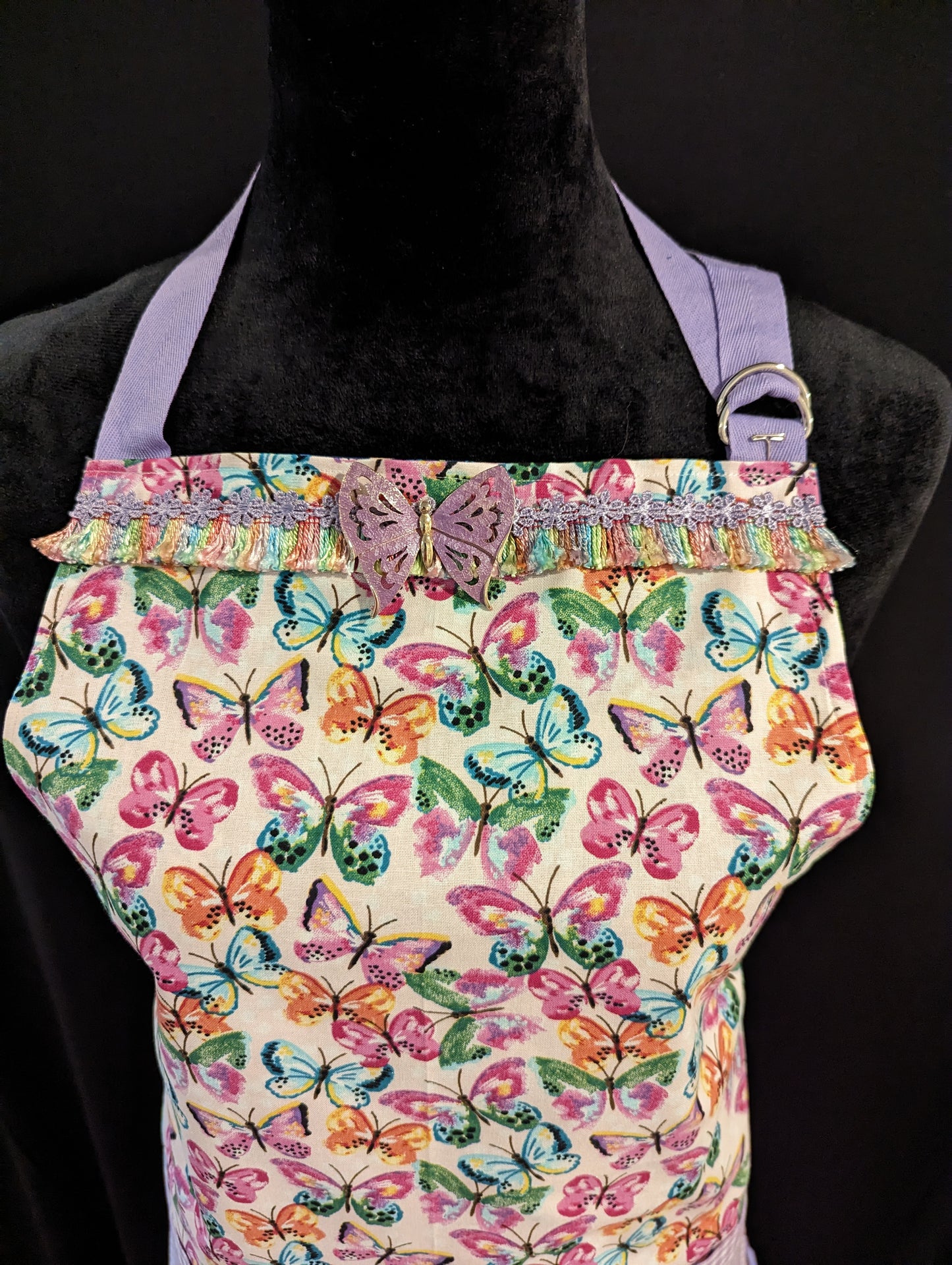 Butterflies & Flowers Custom Hostess Apron