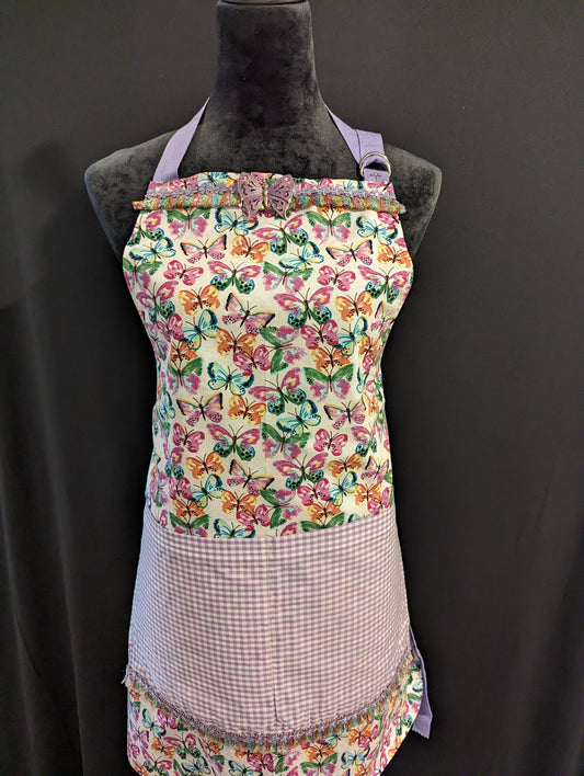 Butterflies & Flowers Custom Hostess Apron