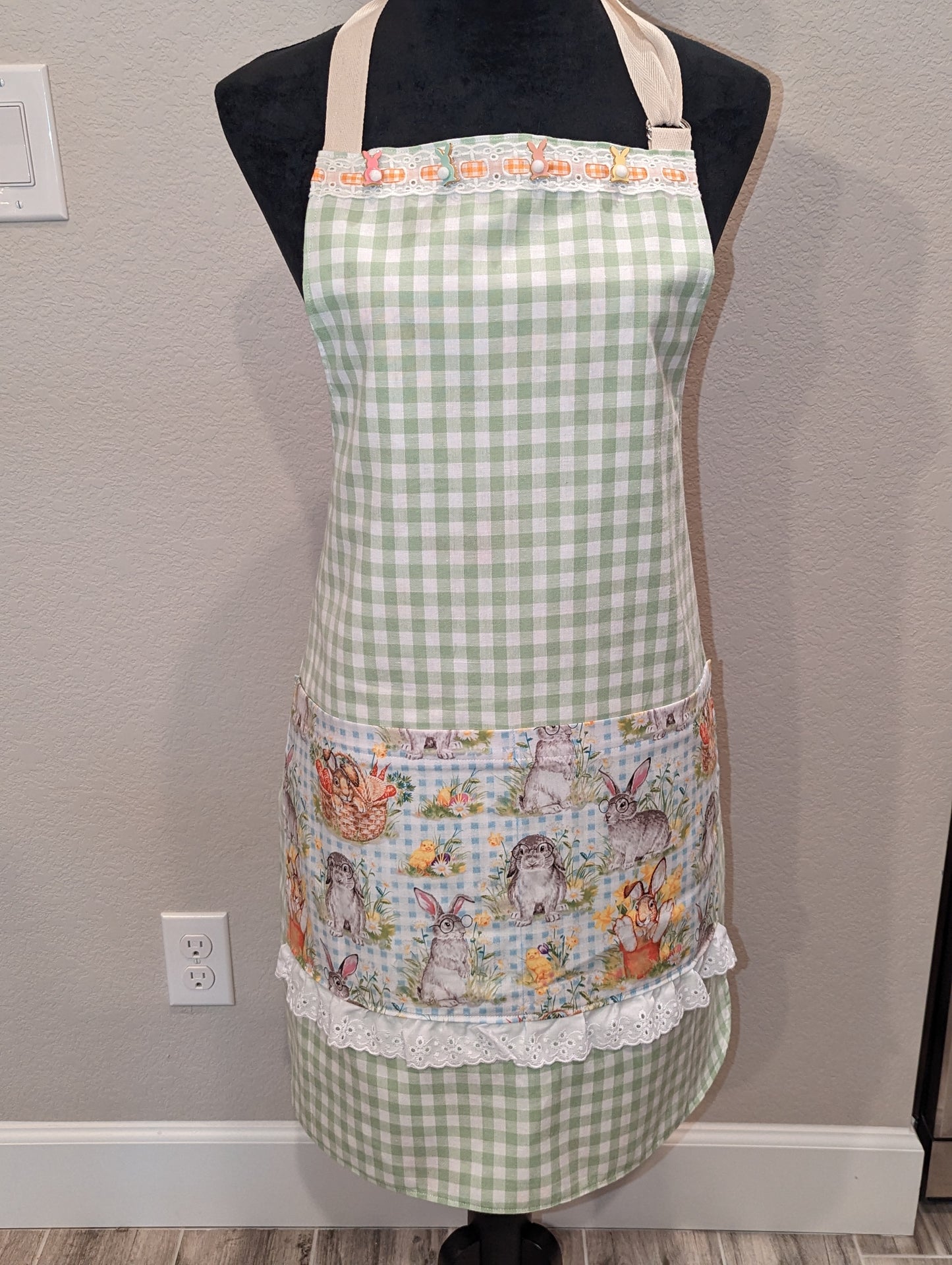 Easter/Sloth Custom Double-Sided Apron