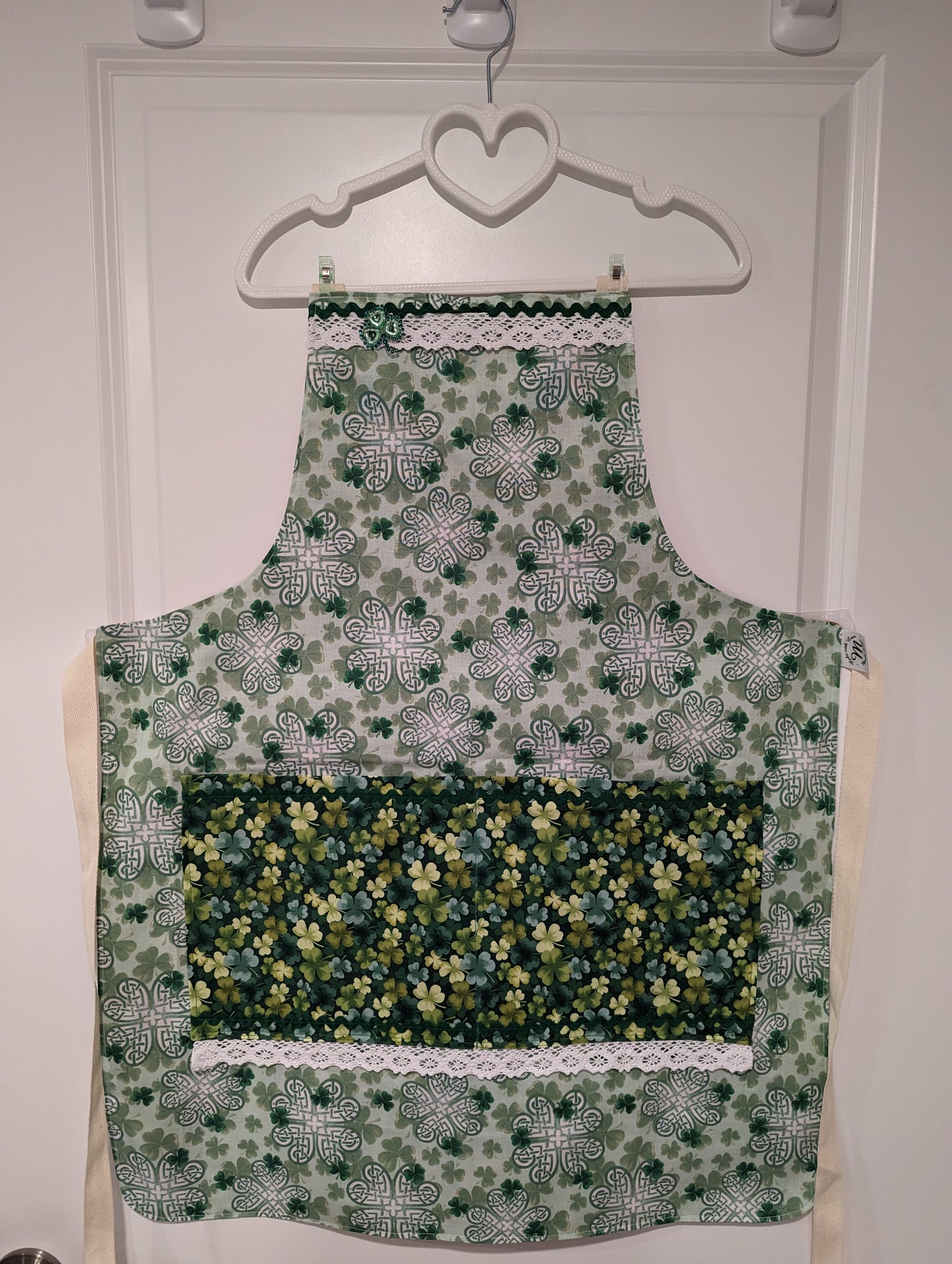 Valentine/St. Patrick's Day Custom Double-Sided Hostess Apron