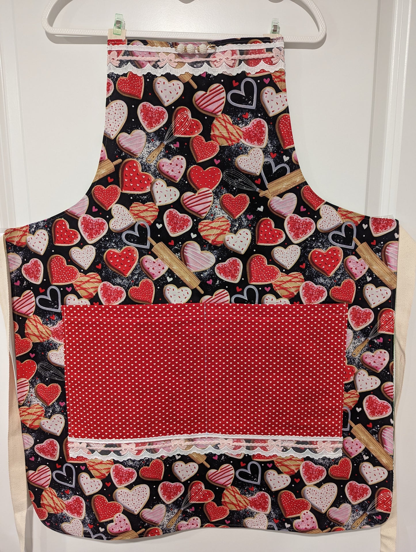 Valentine/St. Patrick's Day Custom Double-Sided Hostess Apron