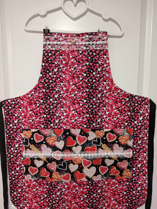 Valentine's Day/St. Patrick's Day-Hostess Apron Custom Double-Sided