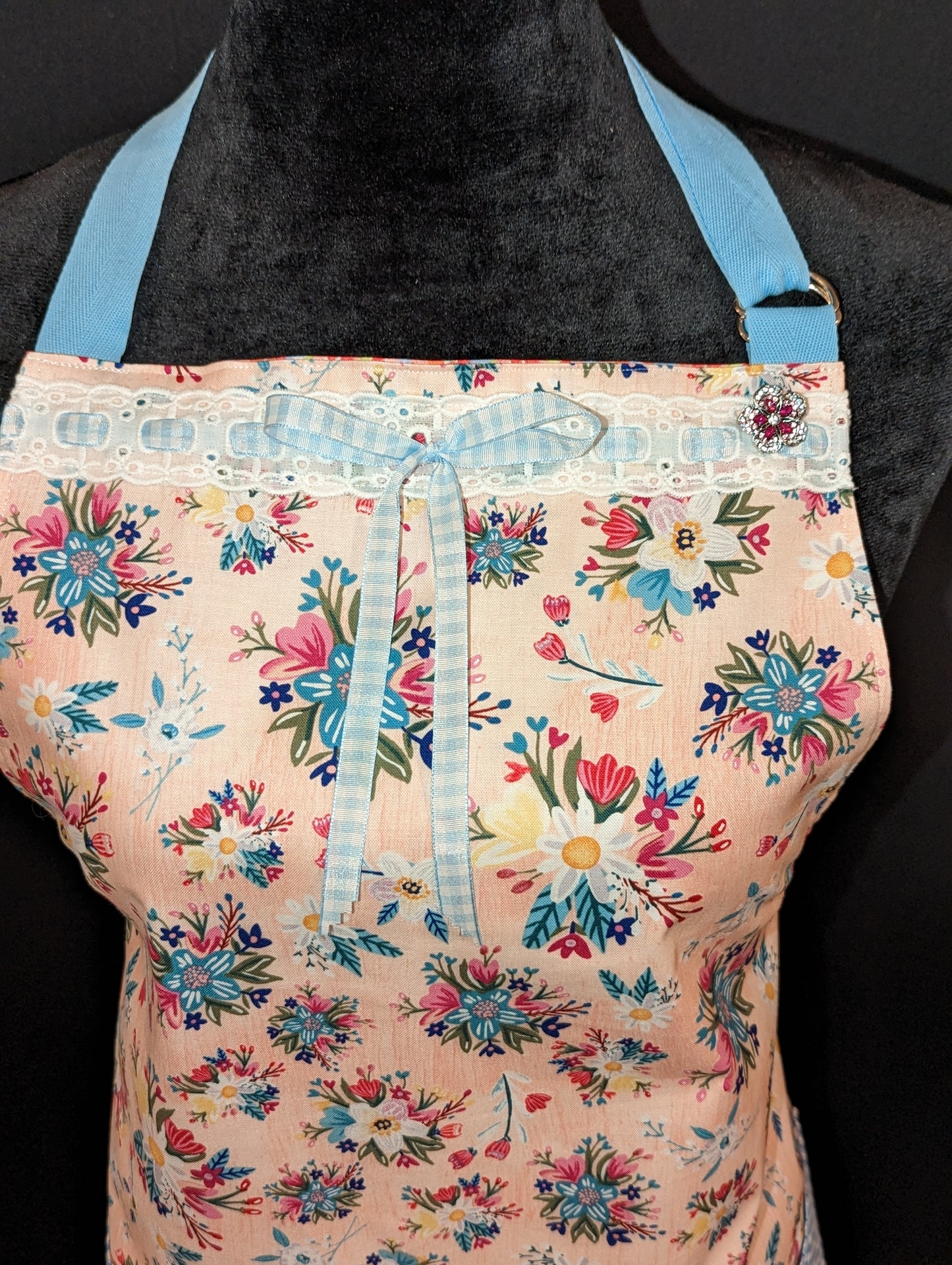 Spring Flowers & Kitties Custom Double-Sided Hostess Apron